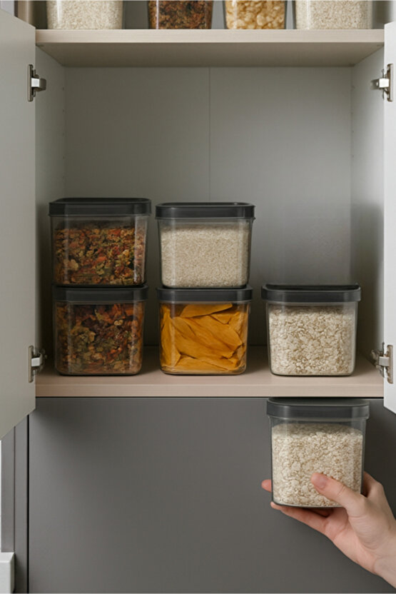 6lı Clario Sızdırmaz Saklama Kabı Vakumlu Erzak Kabı 0,7 L