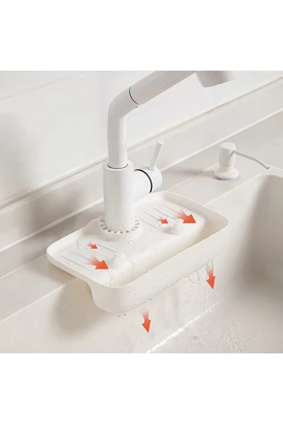 Musluk Düzenleyici Evyelik | Mutfak Lavabo Tezgah Üzeri Bölmeli Organizer