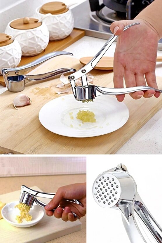 Lüx Metal Sarımsak Ezici Pratik Sarımsak Ezme Aparatı