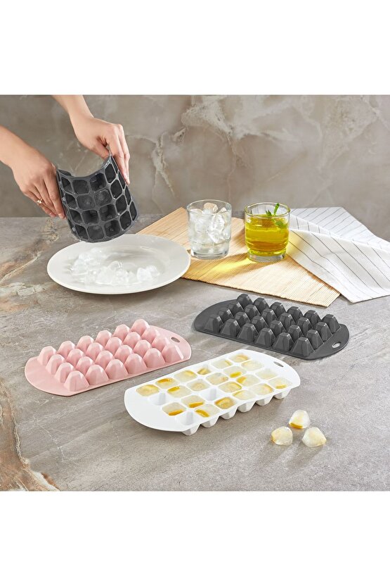 Piramit Şekilli Silikon Buz Kalıbı 24 Göz