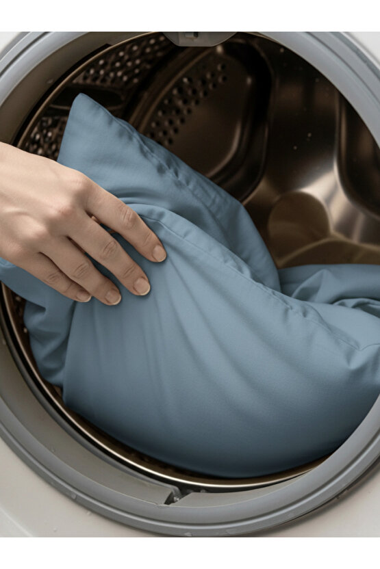 2 li Yastık Kılıfı Seti Renkli Ütülenebilir Dayanıklı Yırtılmaz Soft Premium Düz Fermuarlı 50x70 CM