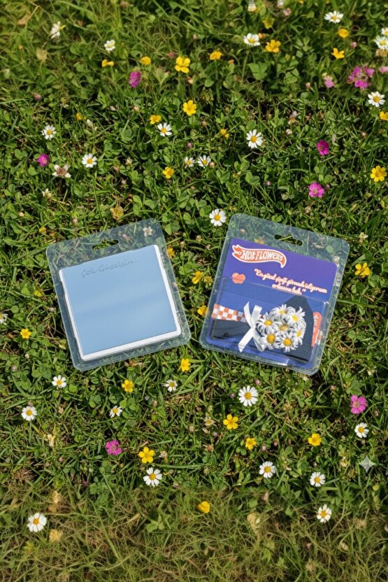 Hot Flowers Aynalı Mini Papatya Buketi Sevgiliye Özel Hediye Özel Tasarım Love Flowers Aksesuar