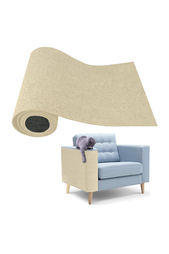 Kedi Tırmalama Halısı Yapışkanlı Her Yüzeye Uygulanabilir Kesilebilir Mobilya Koruyucu Mat (40X50)