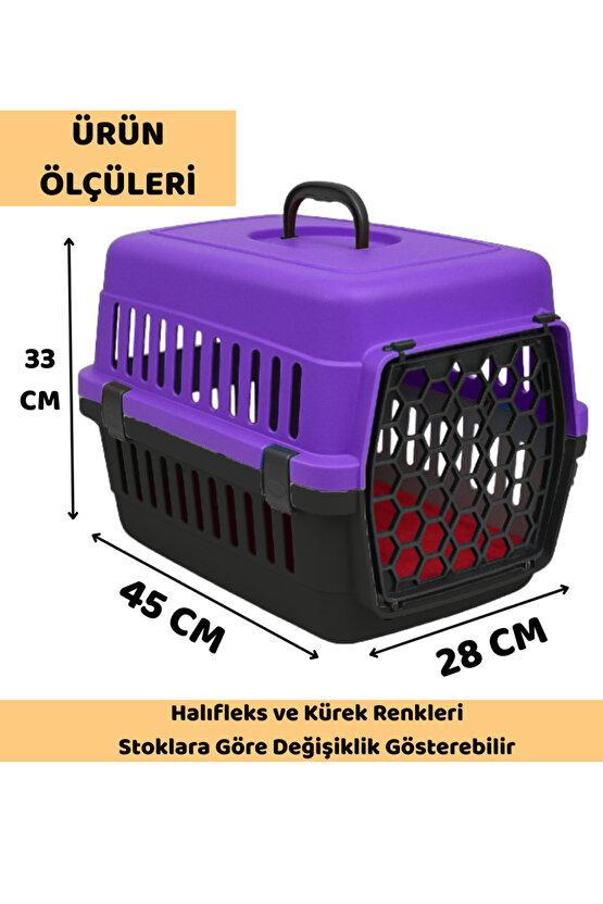 Kedi Köpek Taşıma Kutusu Yumuşak Zemin Portatif Seyahat Kürekli Evcil Hayvan Çantası 28x33x45cm