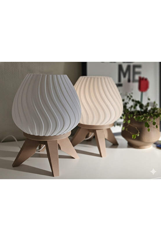 İskandinav Esintili Modern 2li Abajur Seti (Ampul, Kablo Dahil)