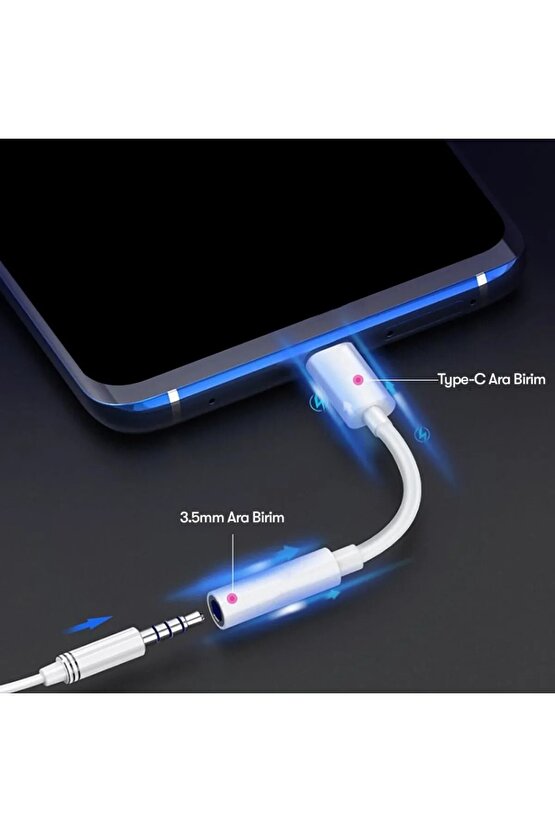 Yüksek Kalite Tak Çalıştır Type-c To Aux 3.5mm Kulaklık Jak Dönüştürücü