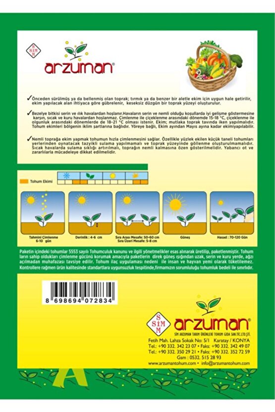 Yaprak Bezelye Tohumu 25 Gram