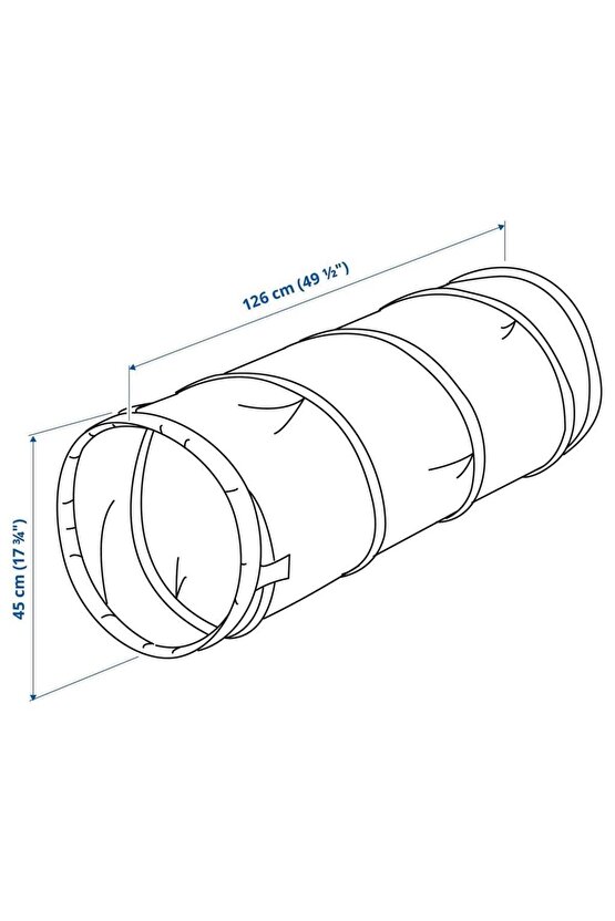 Unisex Kumaş Akordiyon Çocuk Oyun Tüneli