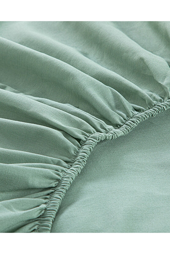 Novella Premium Soft Cotton Tek Kişilik Lastikli Çarşaf Takımı Seledon
