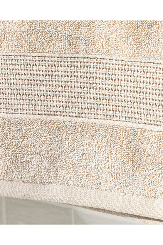 Deluxe Pamuklu Low Twist Yüz Havlusu 50x90 cm Bej