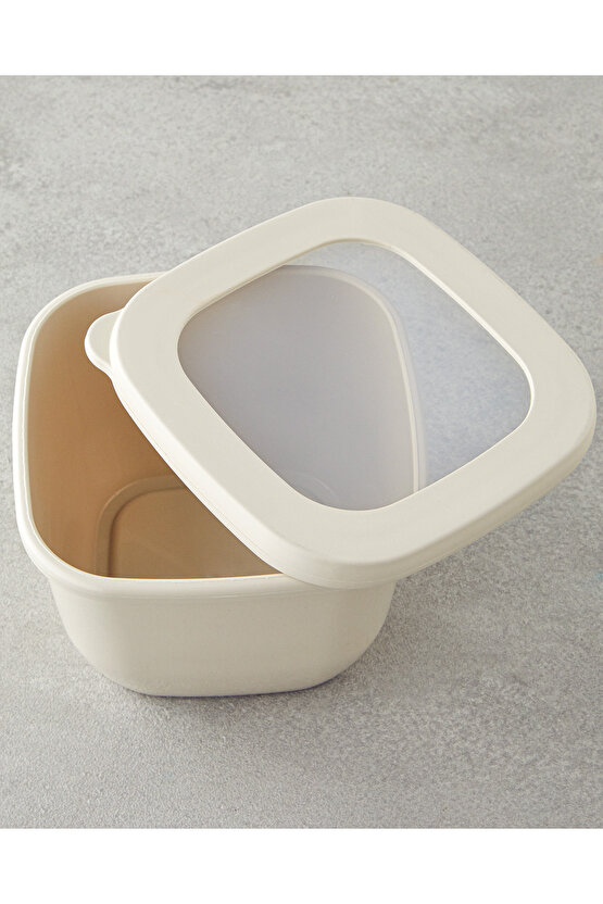 Novia Plastik 3lü Kavanoz 550 ml-1200 ml-1700 ml Krem