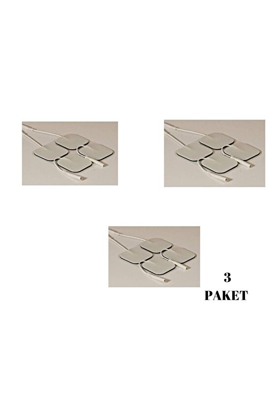 3 Paket Tens Cihazı Pedi Elektrotu 5x5 Cm 12 Adet