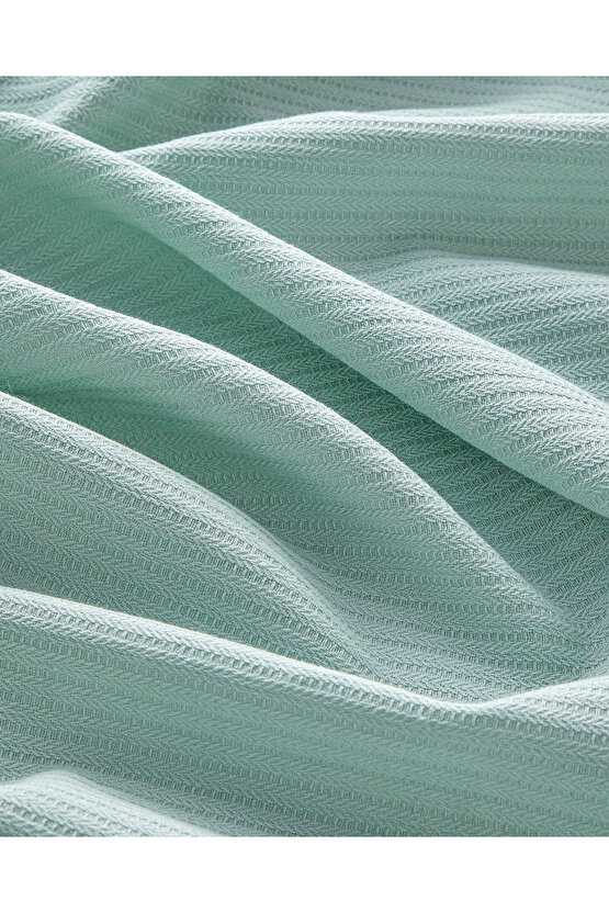 Pretty ivy Tek Kişilik Pike Takımı 150x220 cm Açık Yeşil