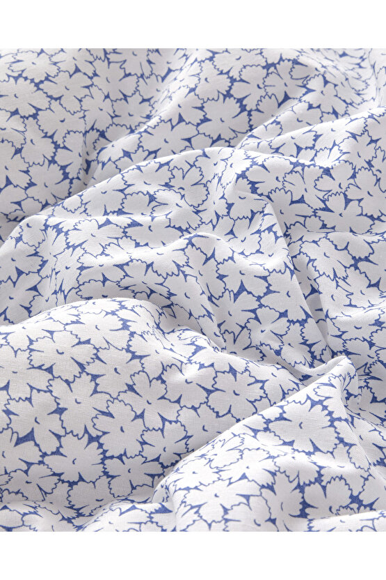 Sweet Violet Kolay Ütülenir Çift Kişilik Nevresim Takımı 200x220 cm Koyu Mavi