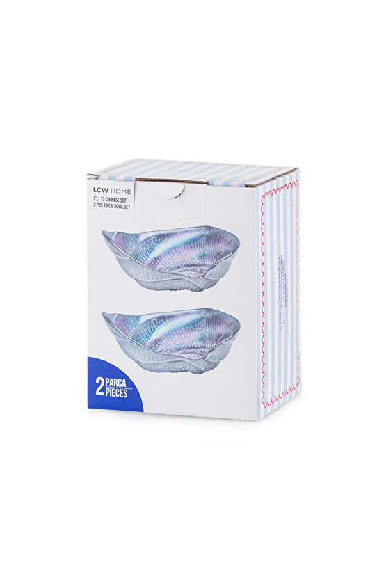 LCW HOME Gri Deniz Kabuğu Figürlü Çerezlik 2li 13 cm