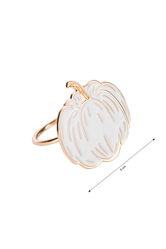 LCW HOME Ekru Bal Kabağı Baskılı Peçete Yüzüğü 2li