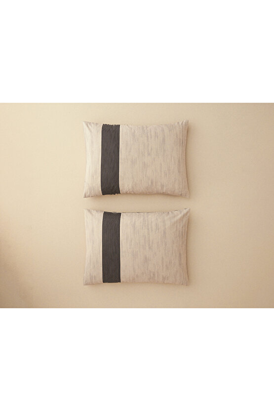 Geodesic Dijital Baskılı Soft Cotton 2li Yastık Kılıfı 50x70 Cm Antrasit - Yeşil