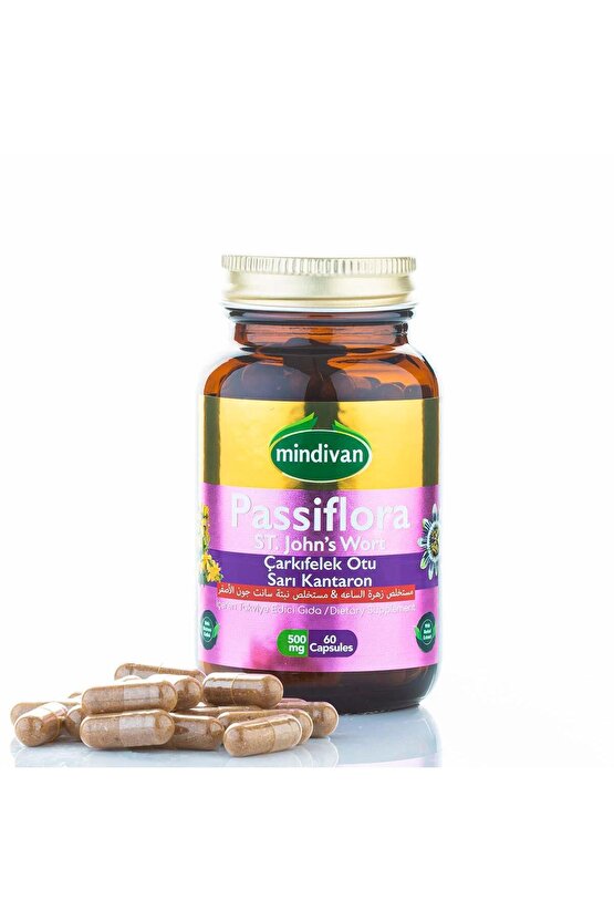 Passiflora Uykuya Yardımcı Çarkıfelek Otu & Kantaron Ekstreli 60lı 500 Mg Kapsül