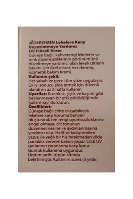 Leke Kremi 45 ml 2024 Yeni Üretim