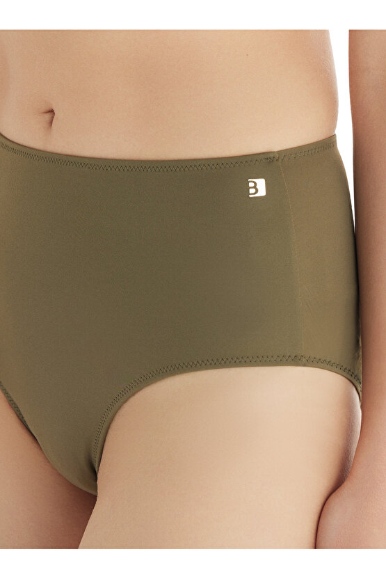 Kadın Yüksek Bel Bikini Altı 10730 - Yeşil