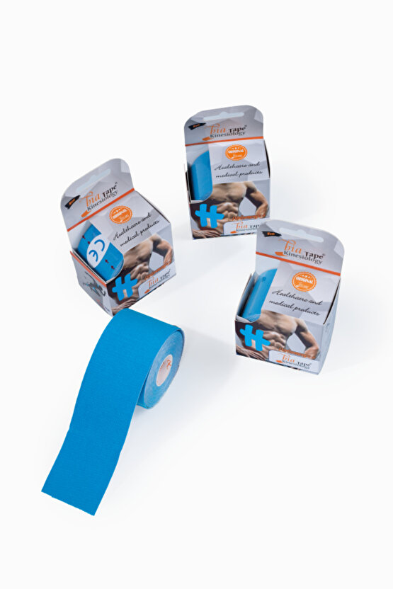 Bia Tape Kinesio Kinesiology 5cmx5m Mavi Ağrı Sporcu Bandı