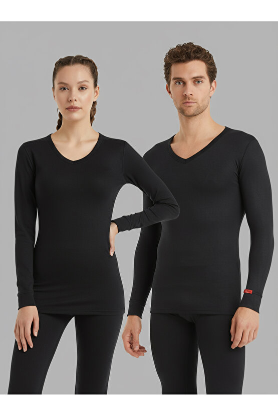 Unisex Termal Tişört 2. Seviye 1257 - Siyah
