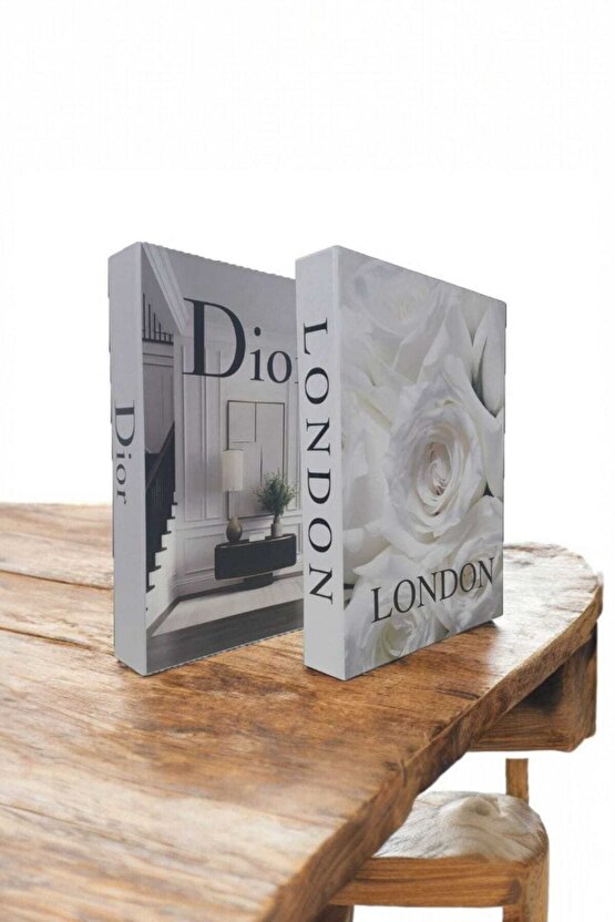 Dekoratif Kitap Görünümlü Kutu 2li Set Decorative Book Looking Box