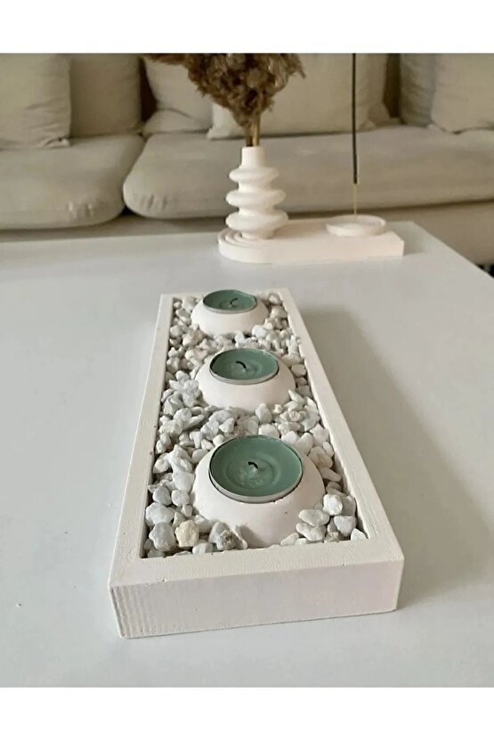 Tabaklı Mumluk Dekoratif Mumluk (MUMLAR DAHİL DEĞİLDİR)