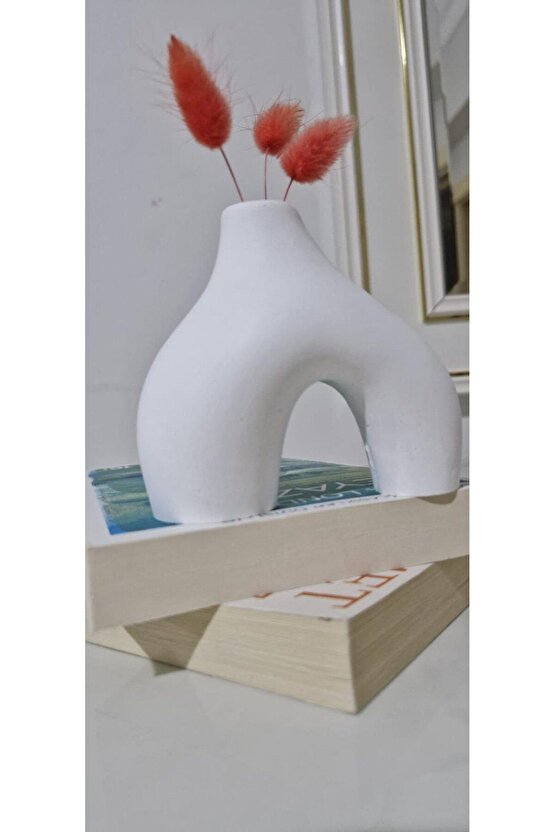 Minimal Vazo Set 3lü Bohem Biblo Minyatür Dekoratif Dayanıklı Beton Set