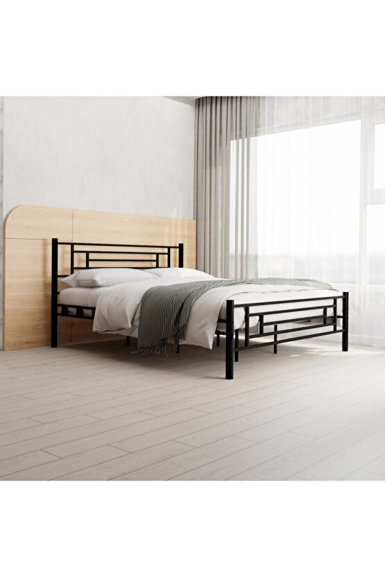 Manolya Çift Kişilik Metal Karyola A Kalite, Ses Çıkarmaz ,Ölçülü Model Karyola