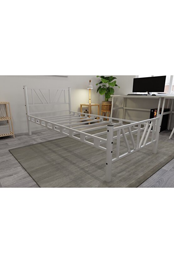 Gardenya Tek Kişilik Metal Karyola A Kalite, Ses Çıkarmaz ,Ölçülü Model Karyola