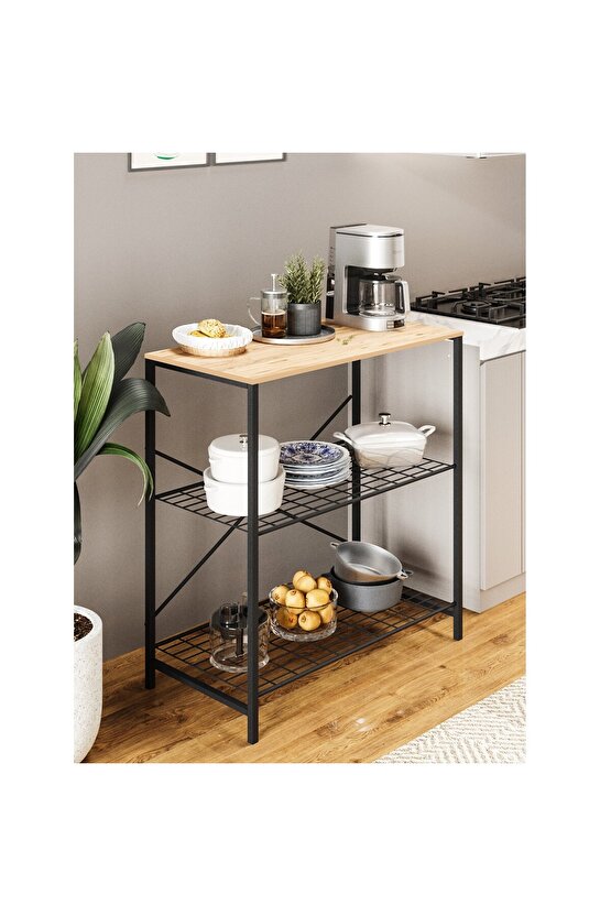 Çok Amaçlı Mutfak Rafı Bangosu Masa Geniş
