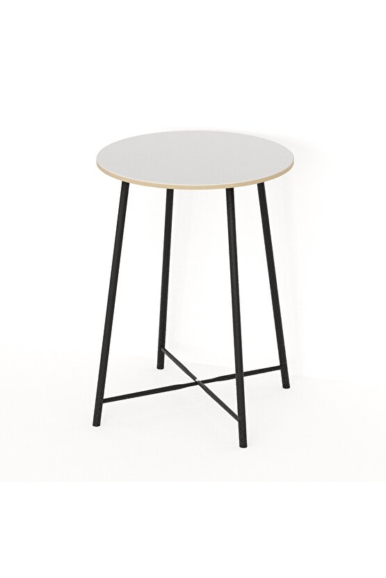 Bar Masası Yuvarlak Mutfak Masası Bistro Masa Beyaz 1520