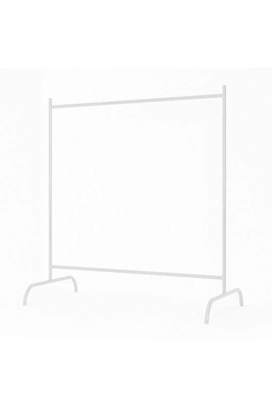 Konfeksiyon Askısı Ayaklı Askılık Elbise Askılığı Beyaz