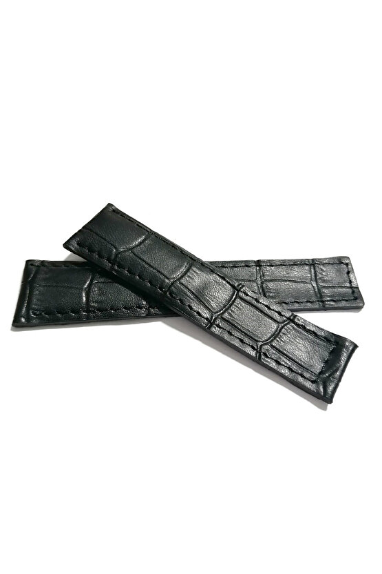 Tag-heuer Uyumlu  24-20 Siyah Dikişli SİYAH   Hakiki dana derisi  ( 21)