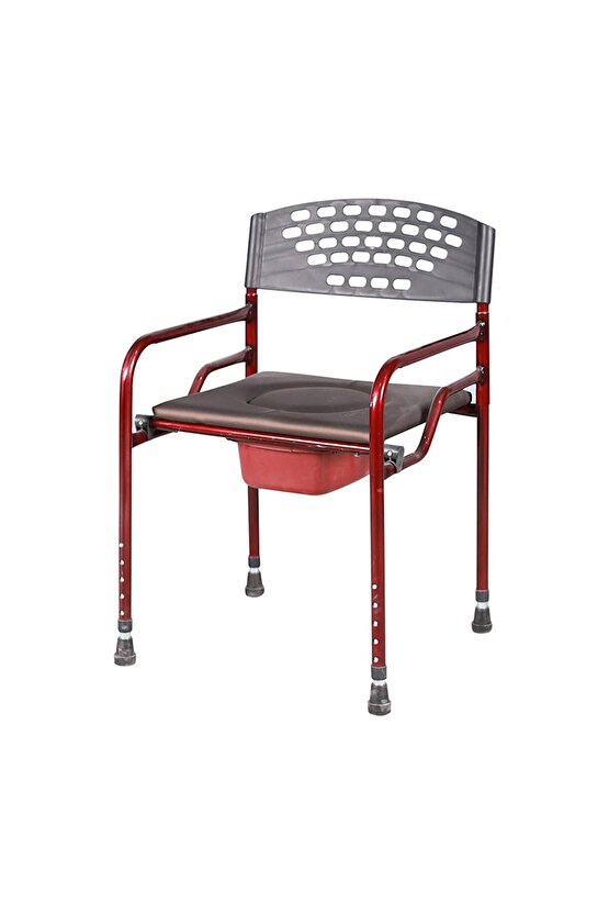 Klozet Yükseltici Deri Döşemeli Klozet Üstü Sandalye Şeklinde Yükseltici