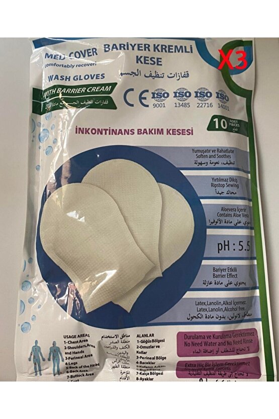 Bariyer Kremli Kese 10lu 3 Paket
