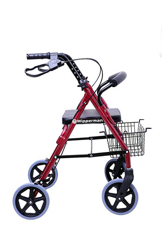 SEPETLİ Arkalıklı Tekerlekli Yürüteç Walker Ekonomik Rollator Hasta Yaşlı Yürüteci 8026
