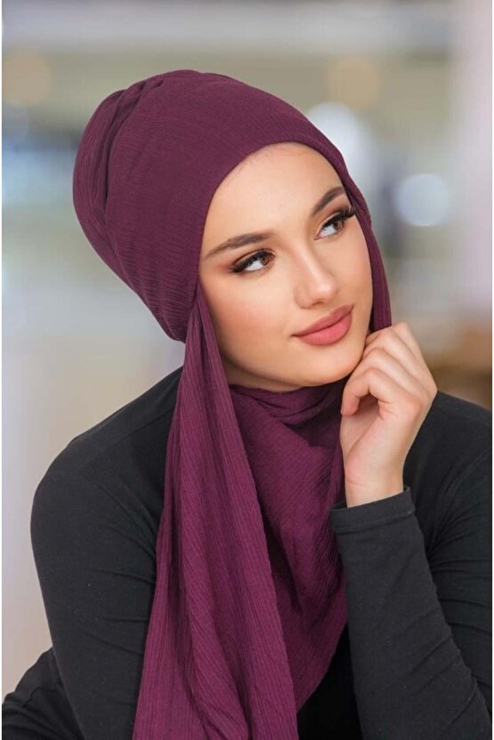 Koyu Bordo Kelebek Bone Şal