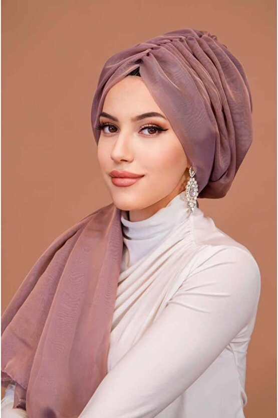 Pudra Janjan Şifon Tokalı Bone