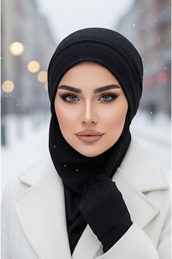 Siyah Yumoş Maskeli Bere