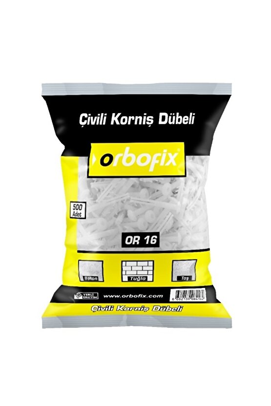 Orbofix Çivili Korniş Dübeli 1 Paket (500 ADET)