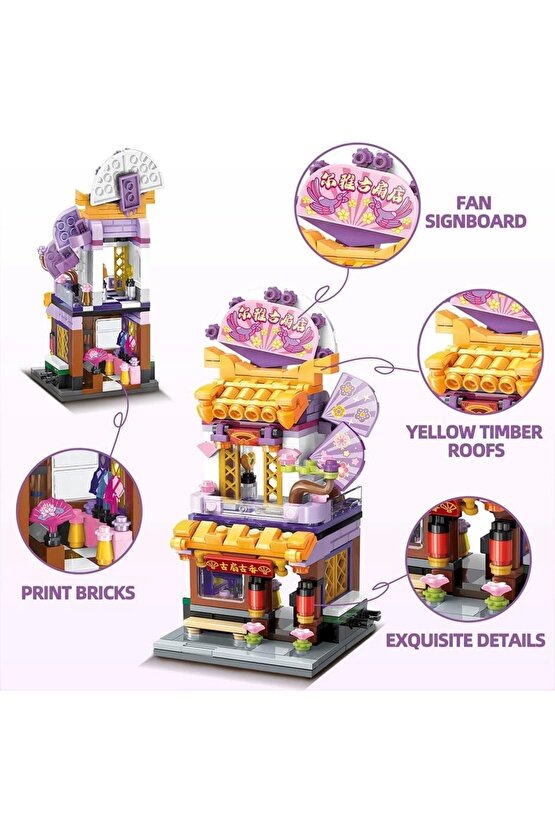 Mikro Blok Yelpaze Dükkanı 294 Parça - Lego Setleri - Keeppley Mini Lego - Dükkan Lego - Keeppley Le