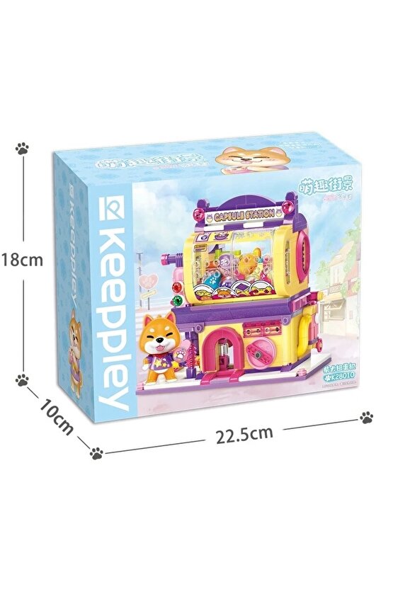 Mikro Blok Shiba Inu Gashapon Machine Kapsül Oyuncak Dükkanı 435 Parça - Lego Setleri - Keeppley Min