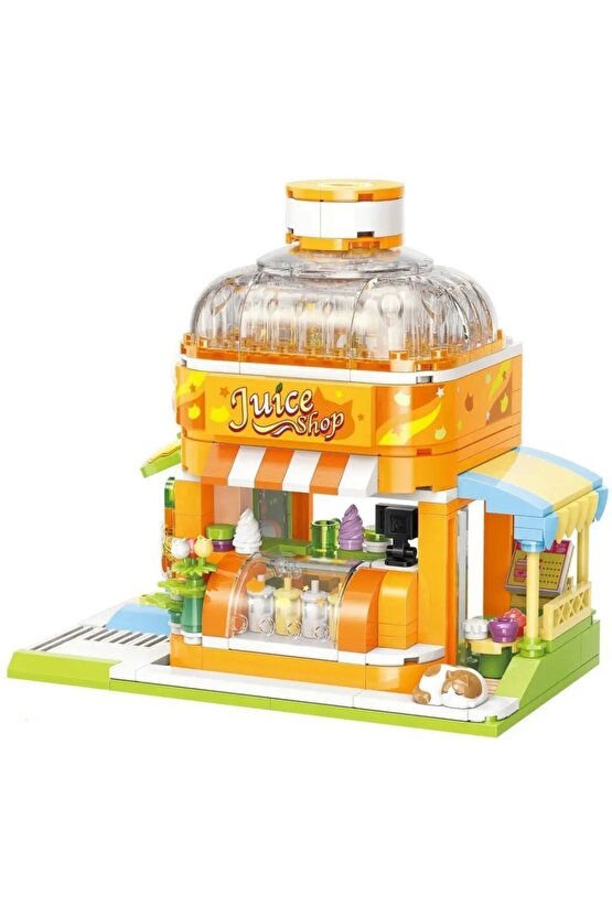 Mikro Blok Meyve Suyu Dükkanı 315 Parça - Lego Setleri - Keeppley Mini Lego - Keeppley Lego - Mikro