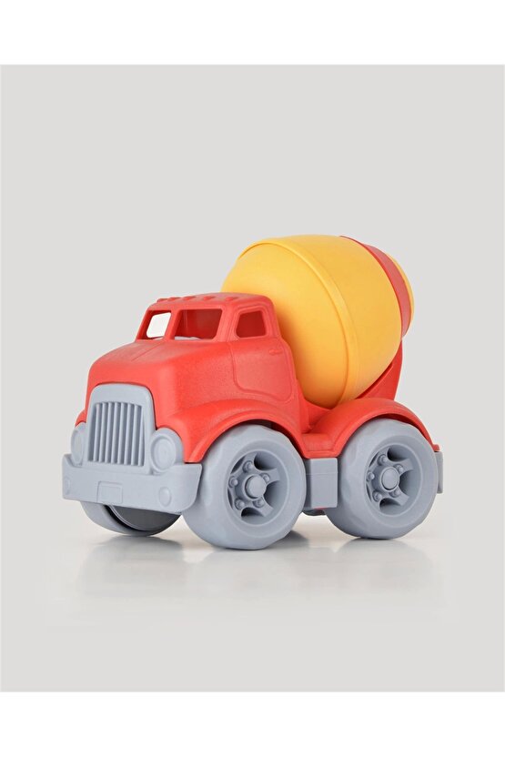 Lüx Kırmızı Minik Mikser - Plastik Mikser - Kırılmaz Oyuncak - Kırılmaz Çimenyo Kamyon - Çimento Ara