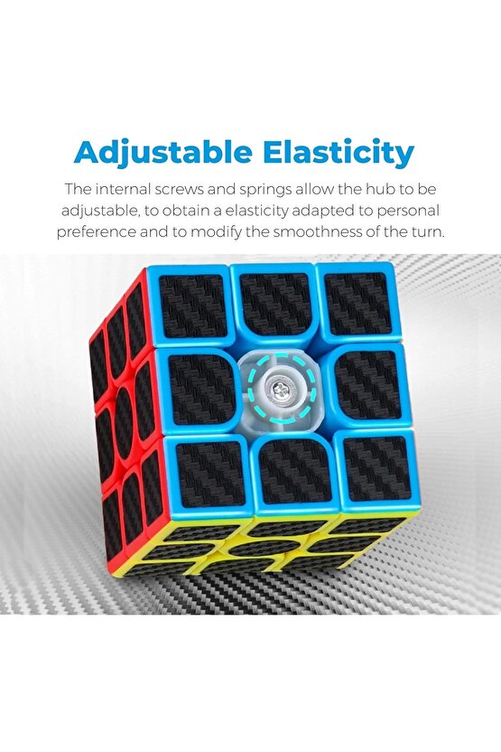 Orijinal MoYu Fiber Karbon 3x3 Küp - Moyu Speed Cube - Moyu Fiber Karbon 3x3 Zeka Küpü - Zeka Küpü -