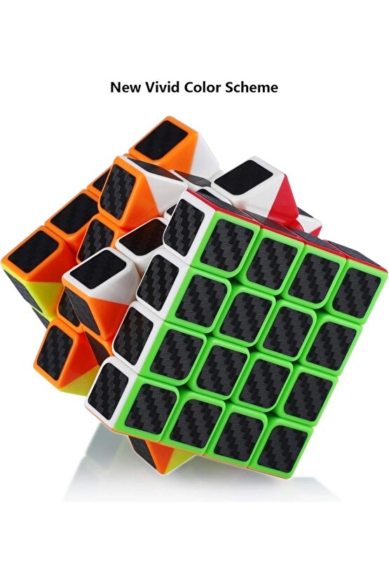 Orijinal MoYu Fiber Karbon 4x4 Küp - Moyu Speed Cube - Moyu Fiber Karbon 4x4 Zeka Küpü - Zeka Küpü -