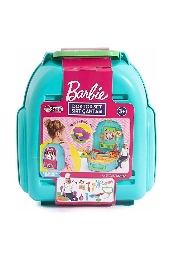 Oyuncak Barbie Doktor Set Sırt Çantası Turkuaz