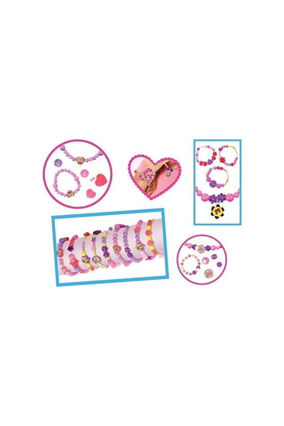 Sepetli Takı Boncuk Seti Kız Çocuk Eğitici Aktivite Oyuncak Seti Tasarım